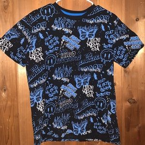 Graffiti Black and Blue Streetwear T-Shirt